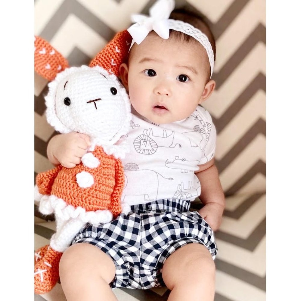 Cute handmade bunny girl crochet amigurumi toy